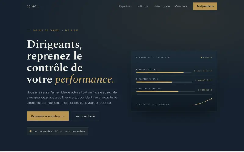 Aperçu du site Cabinet Conseil