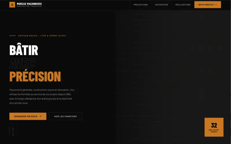 Aperçu du site Maçonnerie
