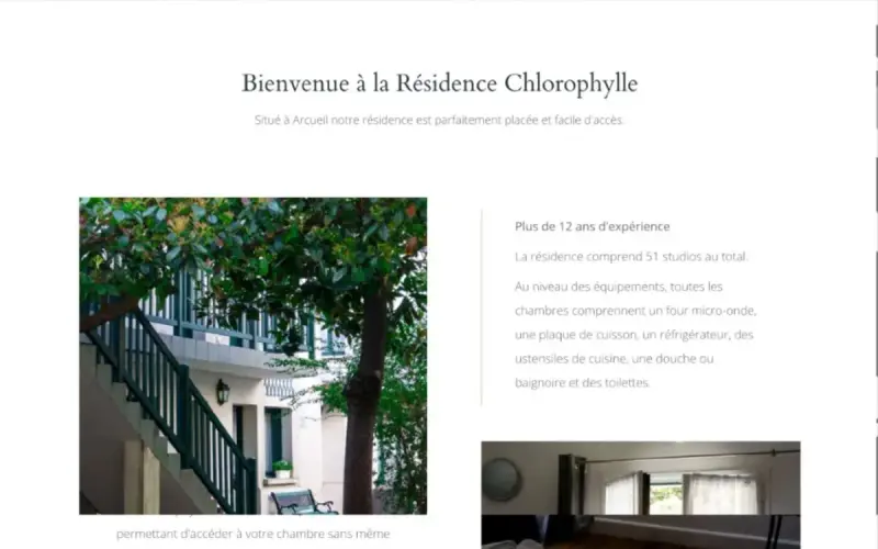 Aperçu du site Résidence Chlorophylle