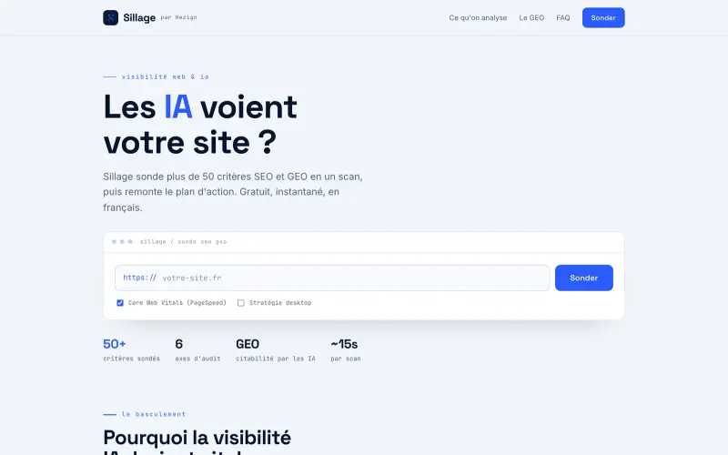 Aperçu du site Sillage