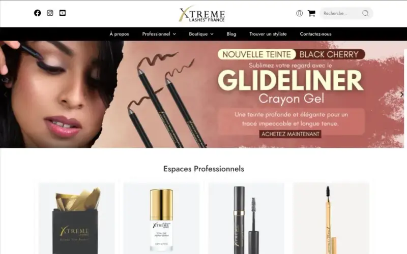 Aperçu du site Xtreme Lashes