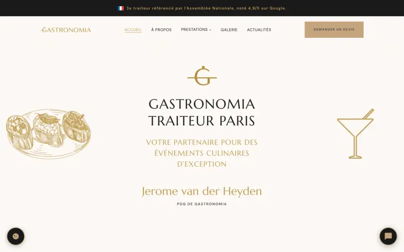 Aperçu du site Gastronomia Traiteur