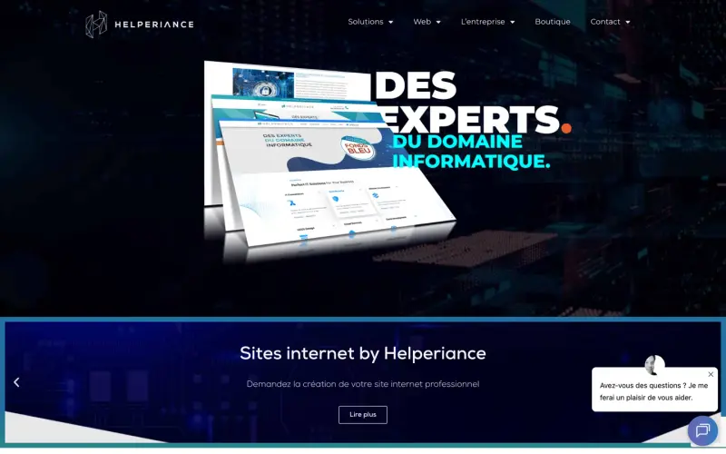 Aperçu du site Helperiance