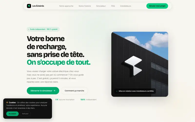 Aperçu du site Les Éclairés