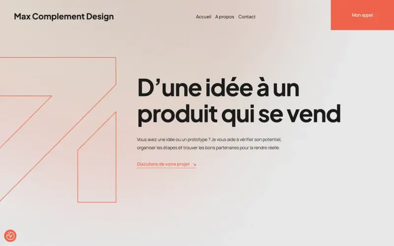 Aperçu du site Max Complement Design