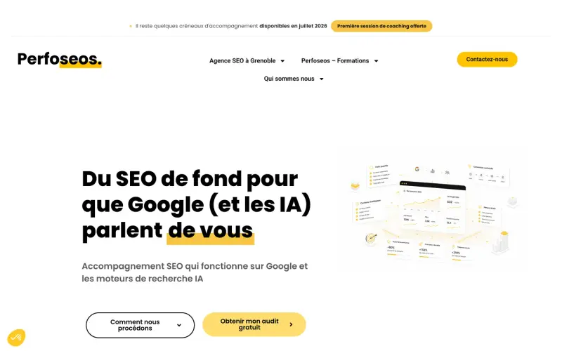 Aperçu du site Perfoseos