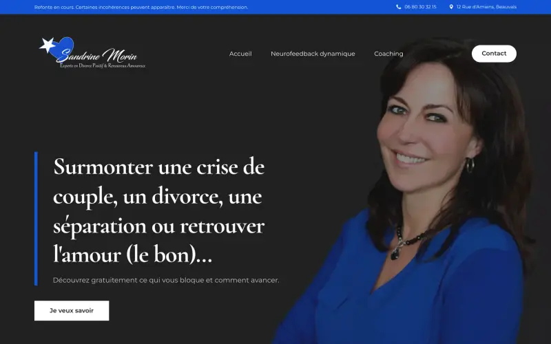 Aperçu du site Sandrine Morin