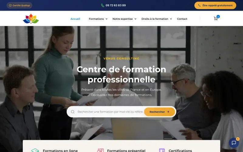 Aperçu du site Venus Consulting