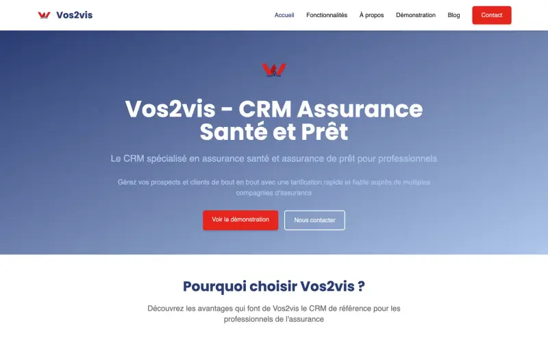 Aperçu du site Vos2vis
