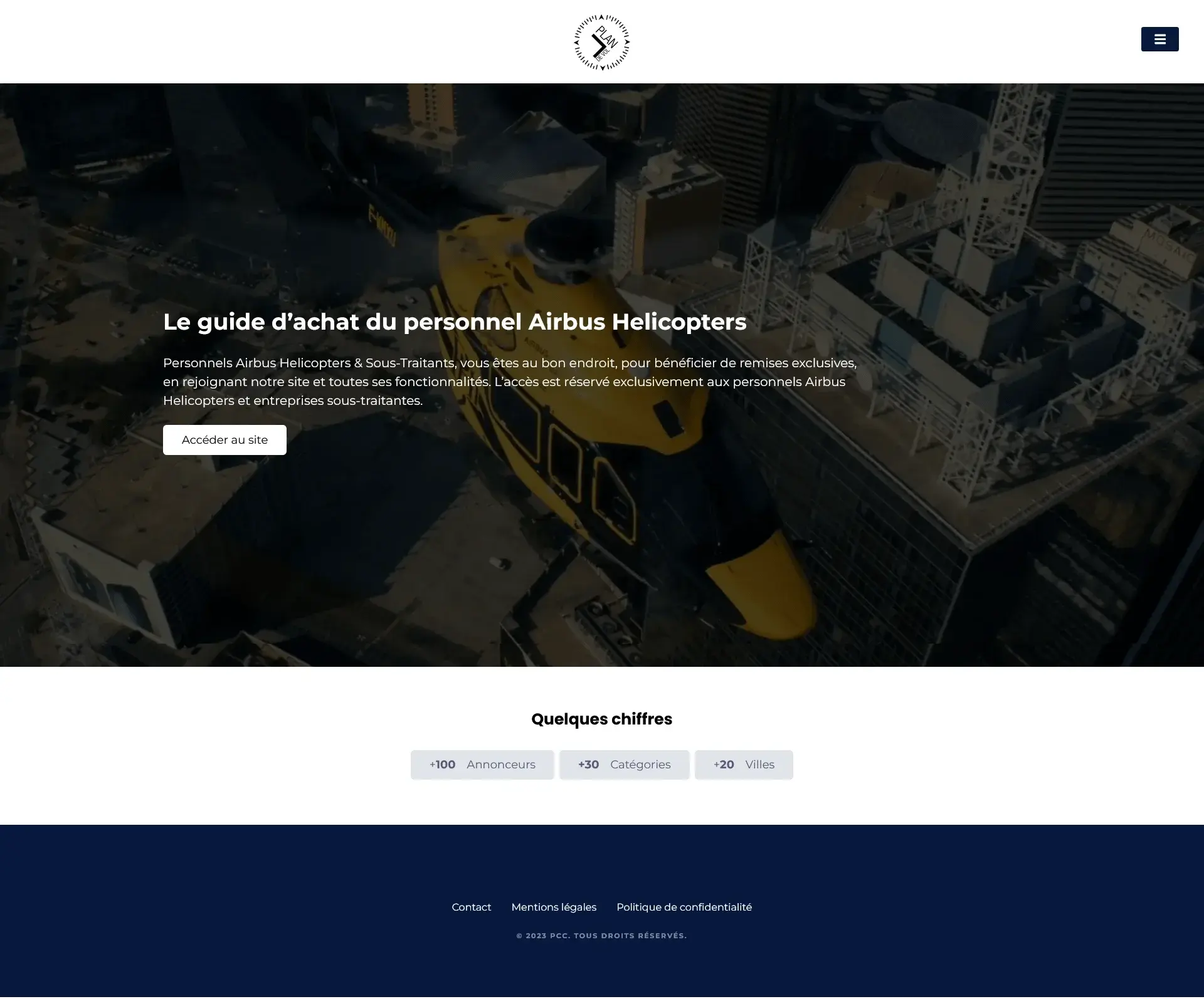 Capture d'écran du site Airbus Helicopters