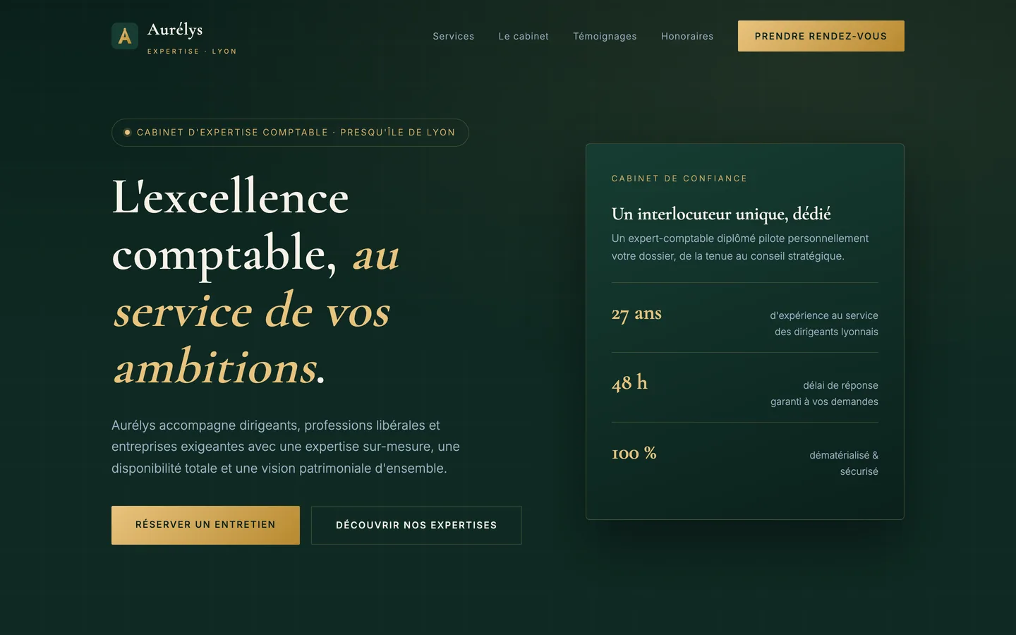 Aperçu du site Aurélys