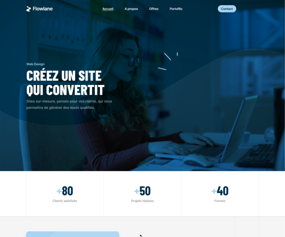 Capture d'écran du site Flowlane