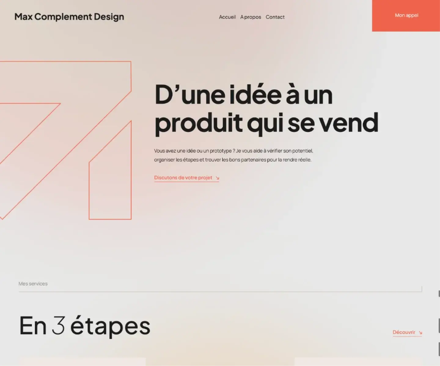 Capture d'écran du site Max Complement Design