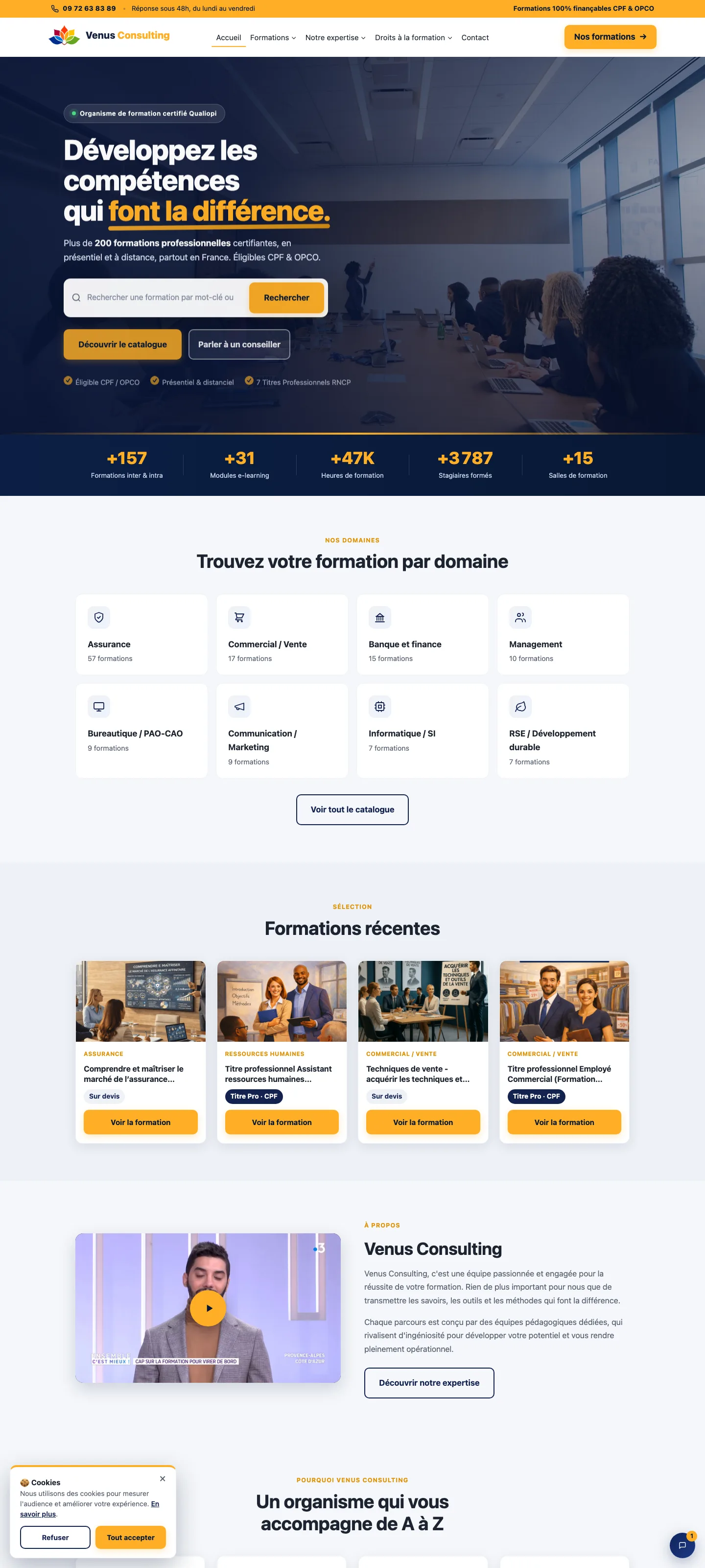 Aperçu du site Venus Consulting